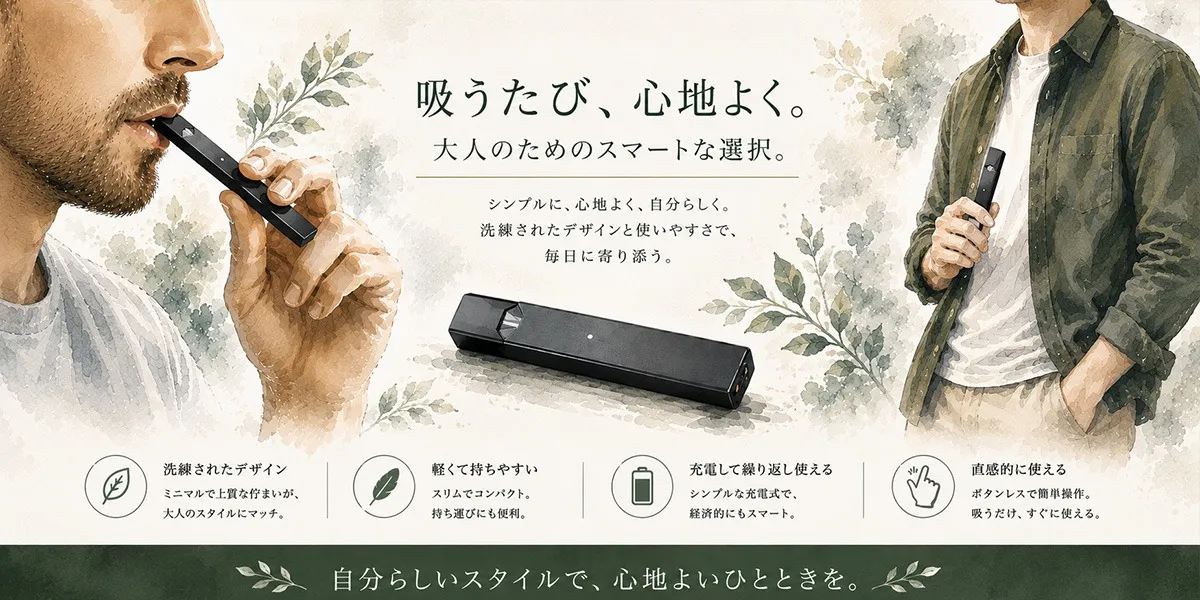 スマートにかっこよく吸いたいなら電子タバコもおすすめ！